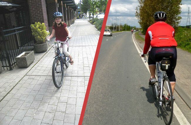 Cu bicicleta – pe trotuar sau pe carosabil?